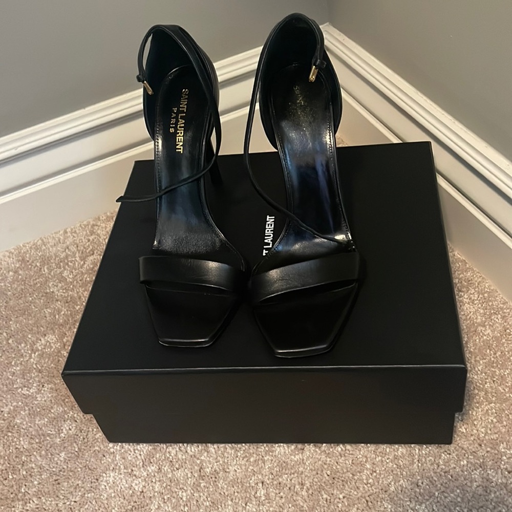 Saint Laurent heel sandals.